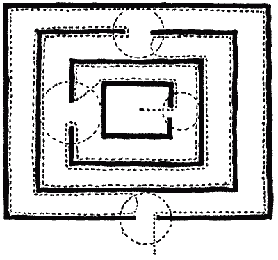 FIG. 20.—M. Tremaux's Method of Solution.